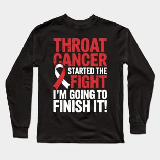 Throat Cancer Head and Neck Cancer Awareness Long Sleeve T-Shirt